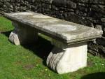Large Weathered Stone Bench