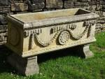 Carved Stone Rectangular Planter