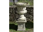 Unusual Garden Urn on Plinth