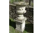 Unusual Garden Urn on Plinth