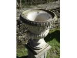 Unusual Garden Urn on Plinth