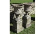 Vintage Urns on Bases (Pair)