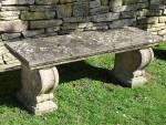 Vintage Composition Stone Bench