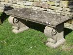 Vintage Composition Stone Bench