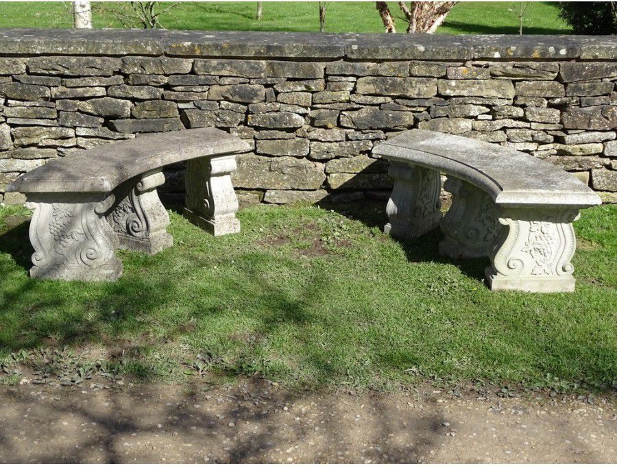 Haddonstone Curved Benches (Two)