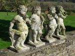 Italian Limestone Putti Figures , Set of Four