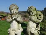 Italian Limestone Putti Figures , Set of Four
