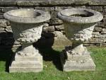 Weathered Large Garden Urns (Pair) |