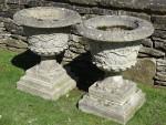 Weathered Large Garden Urns (Pair) |
