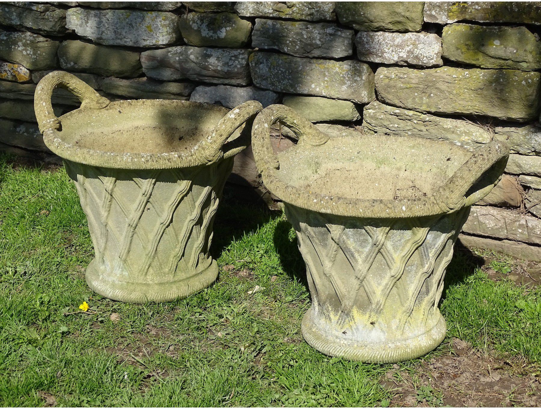 Woven Basket Planters (Pair)