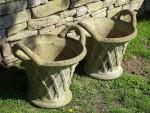 Woven Basket Planters (Pair)