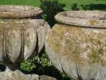 Weathered Garden Urns, Pair