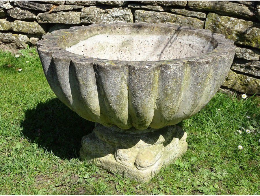 Weathered Lobed Garden Planter
