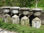 Weathered Garden Urns on Bases (Set of Four)
