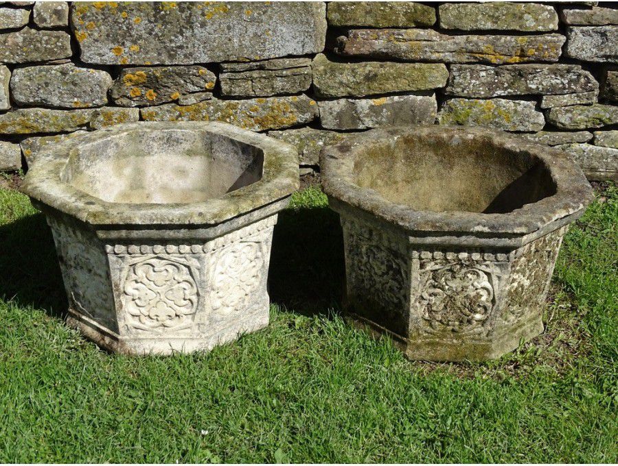 Weathered Garden Planters (Pair)