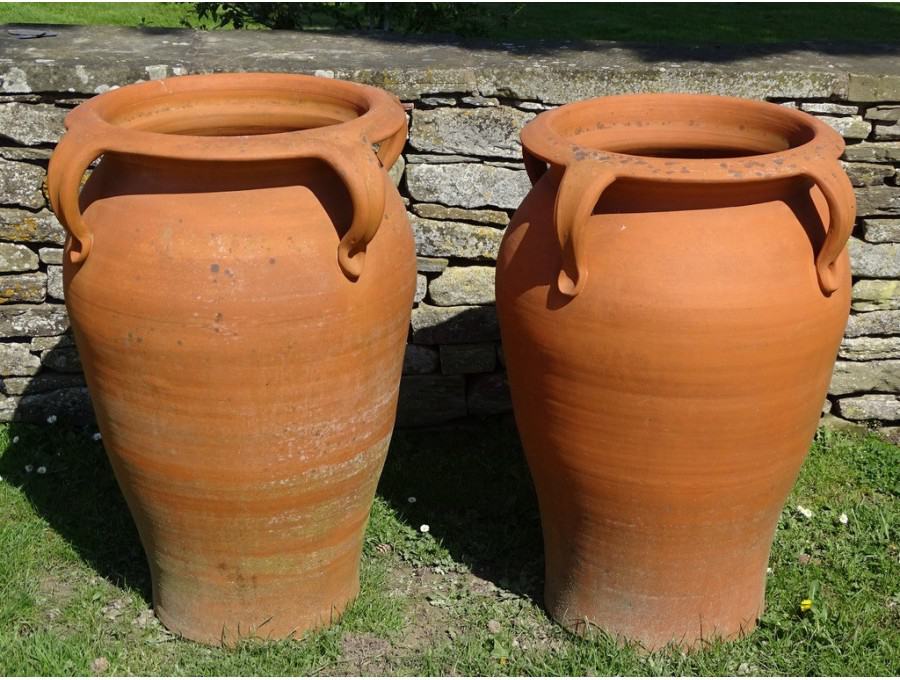Whichford Terracotta Amphora Urns (Pair)