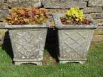 Square Lattice Planters (Pair)