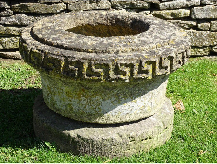 Antique Limestone Garden Planters