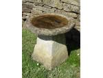 Weathered Stone Birdbath
