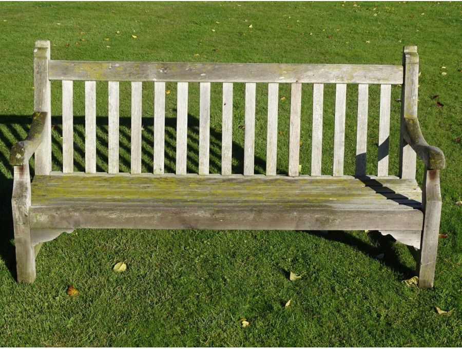 Weathered Teak Garden Bench