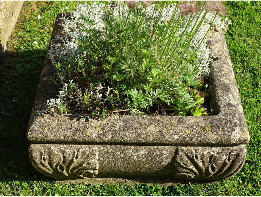 Rectangular Composition Stone Planter