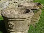 Weathered Tudor Rose Planters (Pair)
