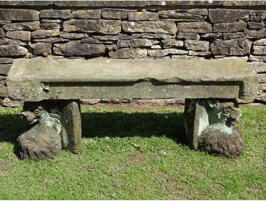 Salvaged Sandstone Garden Seat