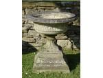 Weathered Haddonstone Urn on Base