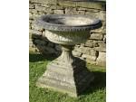 Weathered Haddonstone Urn on Base