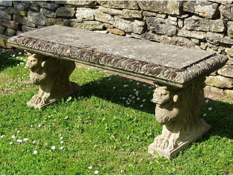 Weathered Haddonstone Bench