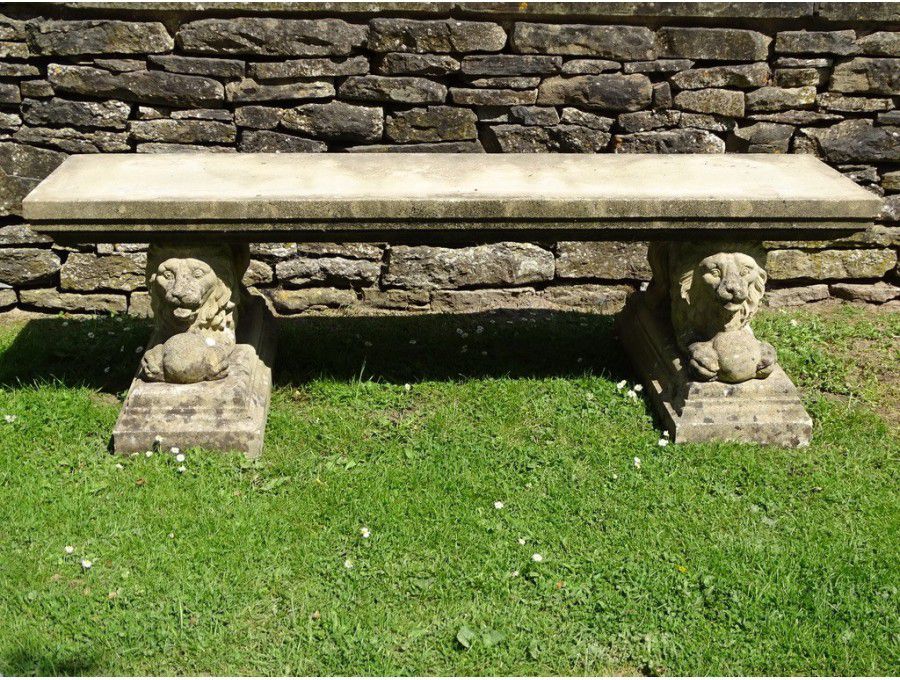 Large Vintage Stone Bench