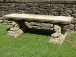 Large Vintage Stone Bench