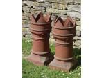 Salvaged Crown Chimney Pots (Pair)