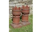 Salvaged Crown Chimney Pots (Pair)