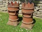 Salvaged Crown Chimney Pots (Pair)