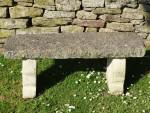 Weathered Reconstituted Stone Bench
