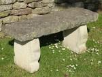 Weathered Reconstituted Stone Bench