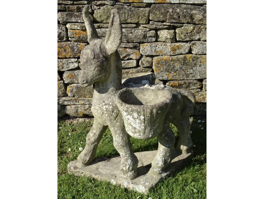Weathered Composition Stone Donkey