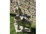 Weathered Composition Stone Donkey