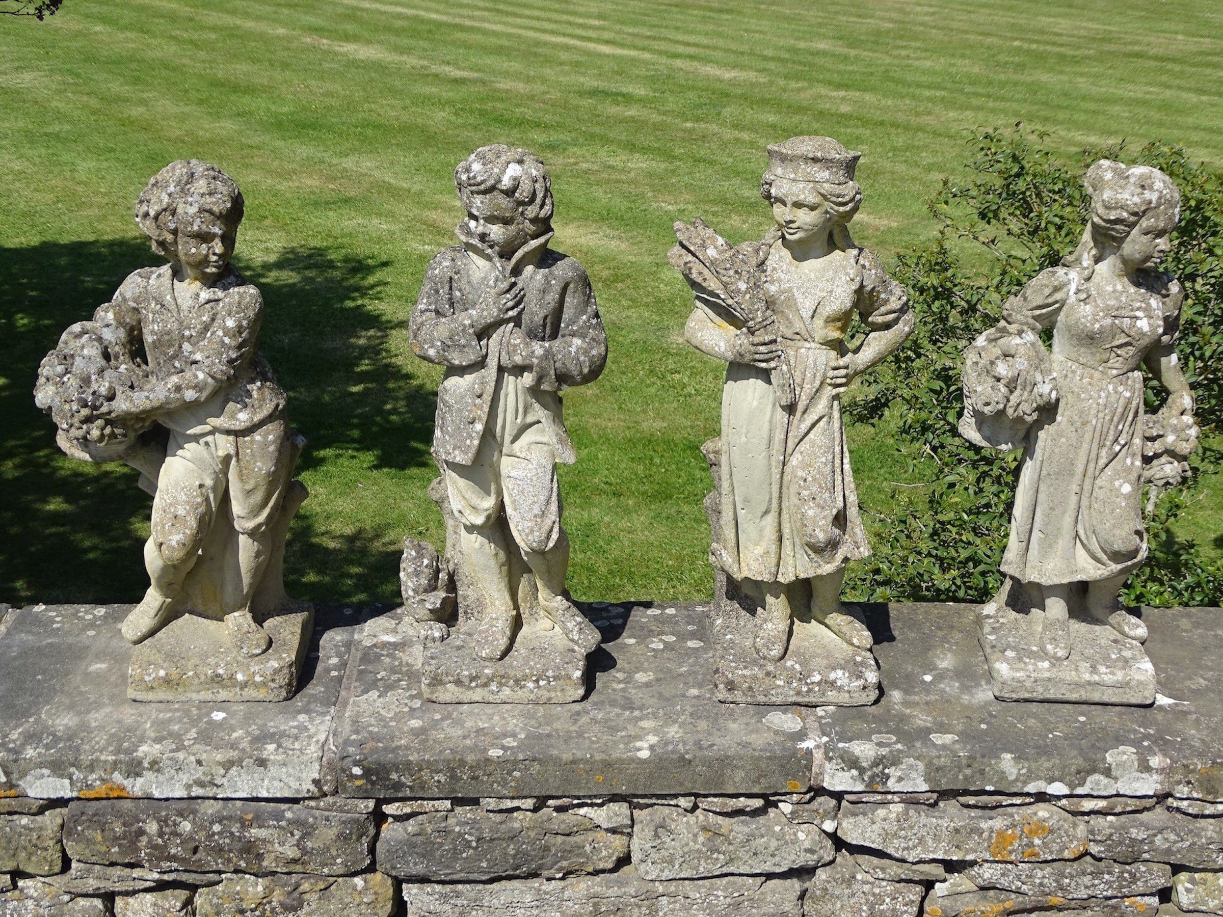 Garden Season Statues Set Of Four Holloways Garden Antiques Garden Season Statues Set Of Four Holloways Garden Antiques