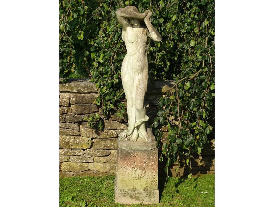 Weathered Statue 'Shy Maiden'