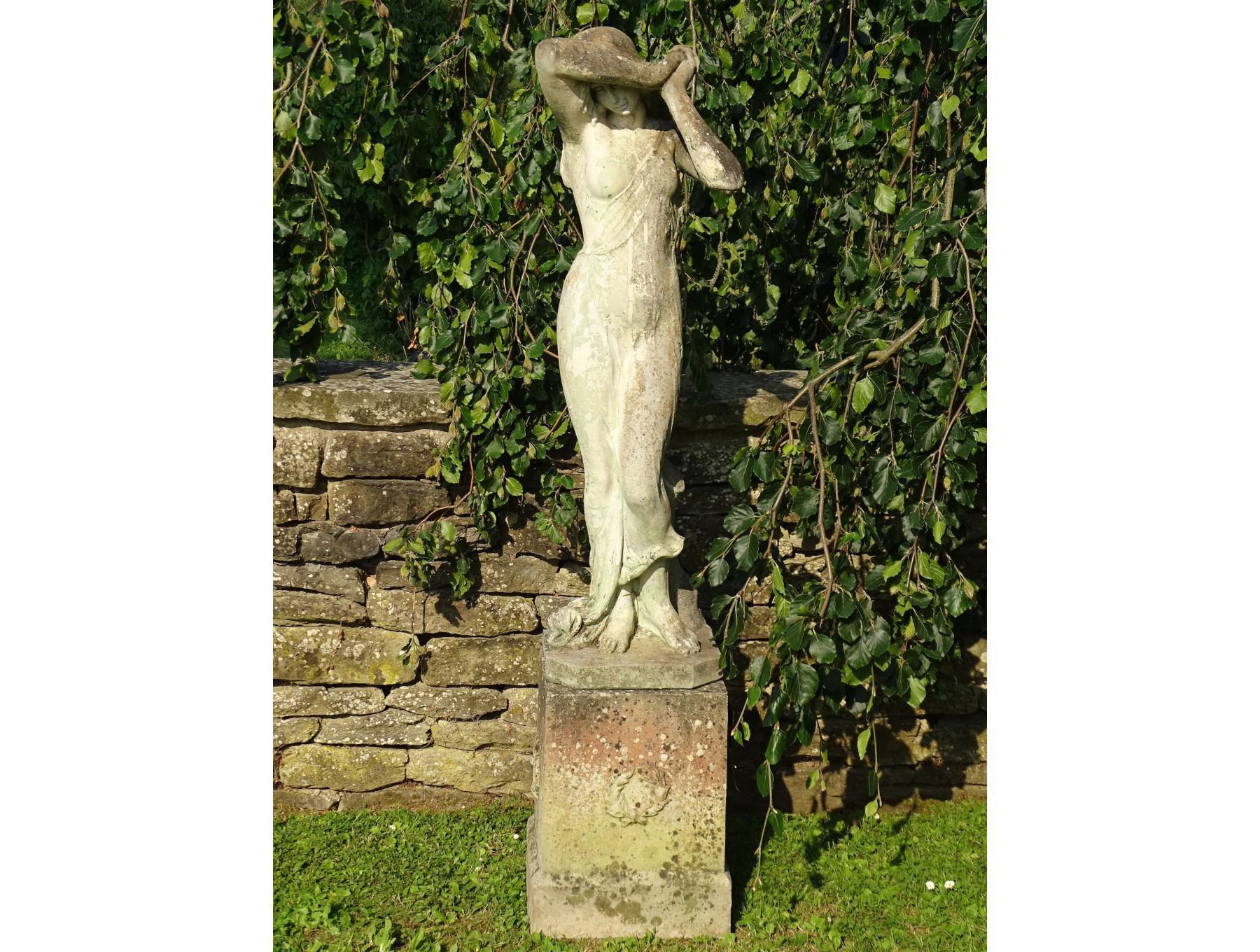 Weathered Statue 'Shy Maiden' Holloways Garden Antiques