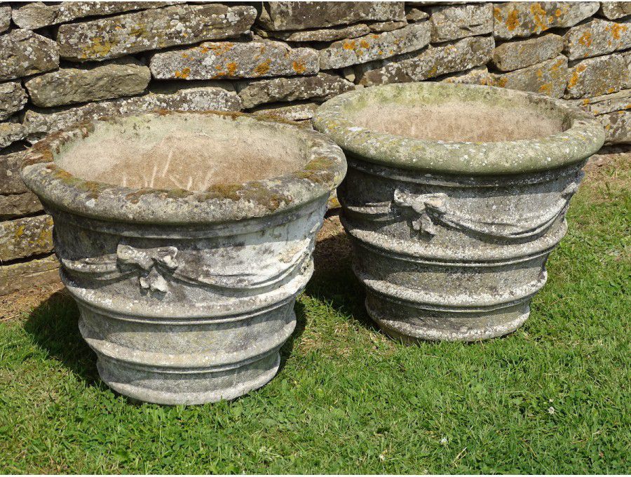 Weathered Garden Planters (Pair)