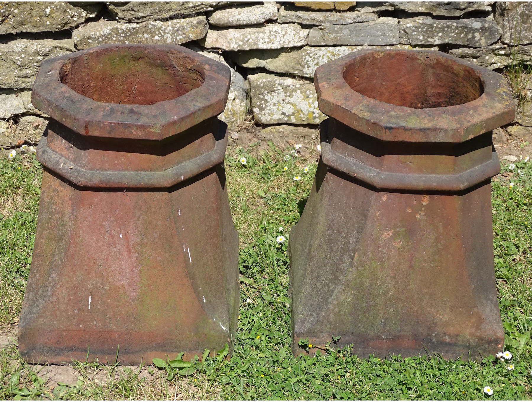 Salvaged Chimney Pots (Pair) | Holloways Garden Antiques