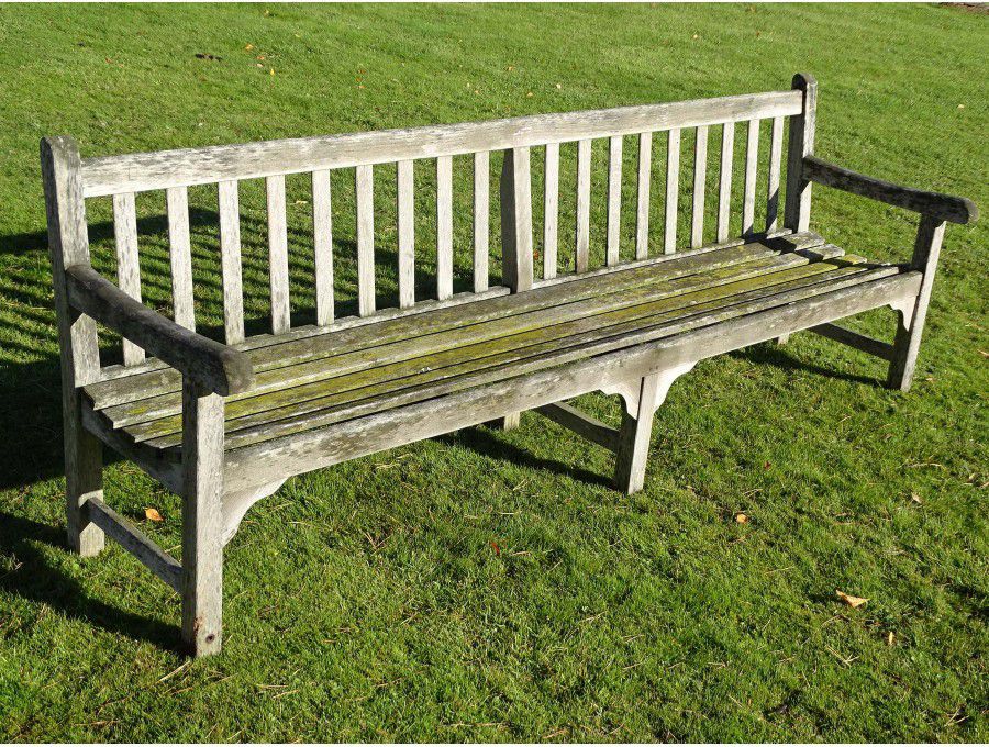Weathered Lister Teak Bench