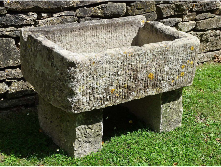 Antique Stone Trough on Blocks