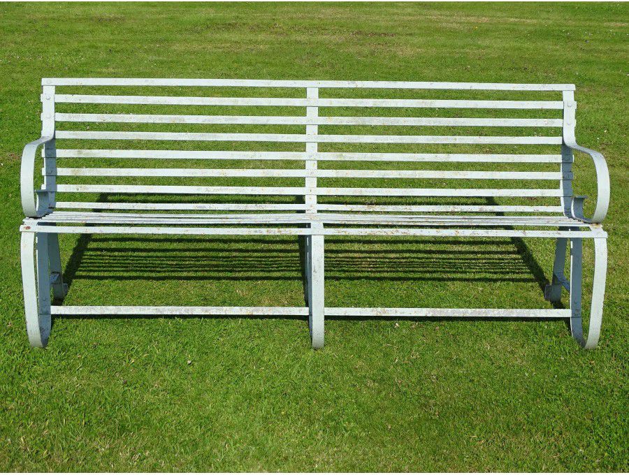 Vintage Wrought Iron Bench