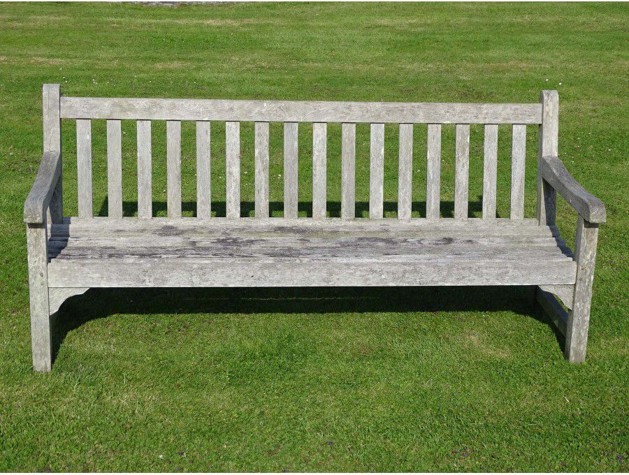 Weathered Lister Teak Bench