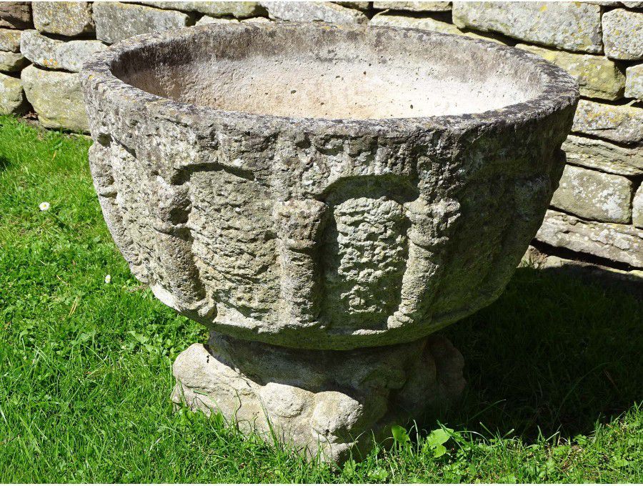 Weathered Romanesque Planter