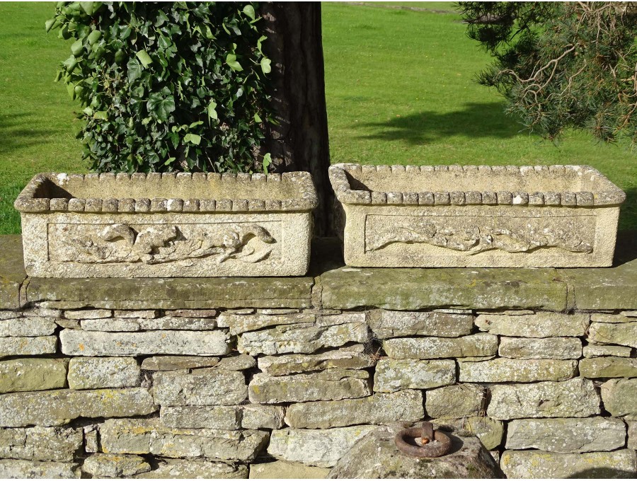 Weathered Plant Troughs (Pair)